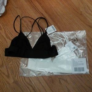 Out from under Bra in black and white